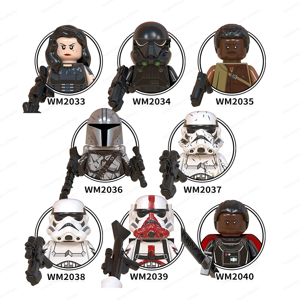 Nouveau WM6099 Space Storm Clone Trooper avec Pack Wolf Pack Jesse Warsly Minifigs Blocs de construction Action Enfants Jujuetes Cadeau Jouets