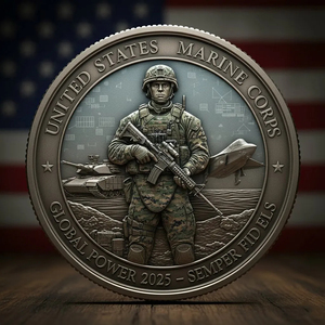 Monedas Redondas Conmemorativas de Veteranos de la Marca MK, Artesanía en Hierro Personalizada, Patriotismo - Product Image 1