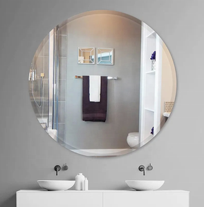 Salle de bain décorée avec mur de bain miroir en verre rond <span class=keywords><strong>meubles</strong></span> de maison modélisation décorative - Product Image 5