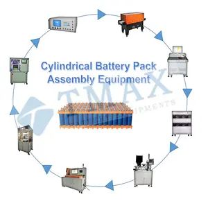 TMAX Cylindrical Cell Equipment Assembly Line Cylinder Battery Pack Making Machine For 4680 50100 27500 AA