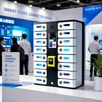 Borne de recharge murale commerciale MAX 16 baies avec paiement multiple et service en libre-service pour téléphones portables
