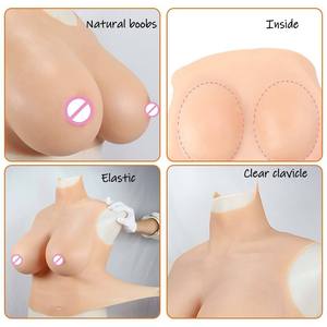 <span class=keywords><strong>Seins</strong></span> en silicone unisexe pour travestis, homme à femme, transgenre, avec tétons, faux sous-vêtements, formes de <span class=keywords><strong>seins</strong></span> en silicone demi-corps - Product Image 4