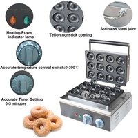 Machine à beignets commerciale, mini machine à gaufres, machine à beignets à 12 trous, antiadhésive, pour cuisines