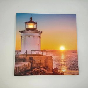 Arte Mural de <span class=keywords><strong>Paisaje</strong></span> con Luz LED, Pintura de <span class=keywords><strong>Atardecer</strong></span> en Lienzo, Cuadro con Luz LED para Decoración de Pared de Sala de Estar - Product Image 6