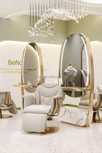 Poste de Coiffure pour <span class=keywords><strong>Salon</strong></span> de Coiffure Barbier Mobilier de Coiffeur avec Miroirs Élégants Nouveau Poste de Travail - Product Image 6