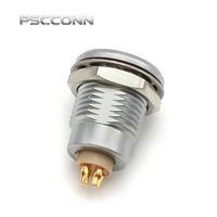 Connecteur industriel étanche IP68 série T PSCCONN 0T 1T 4 broches, auto-bloquant Push-Pull, EGG.0T.304.CPLR, EGG.1T.304.CPLR