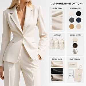 <strong>Blazers</strong> Ladies Women Tailored Slim Fit Office Business Jacket Custom - Product Image 3
