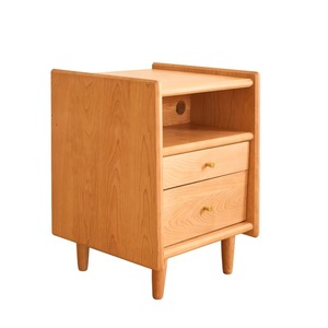 Table de chevet Weimi 45 cm en bois de cerisier, table de nuit avec rangement, chambre à coucher, moderne et minimaliste - Product Image 5