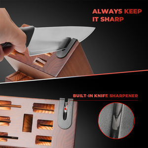 <span class=keywords><strong>Zhang</strong></span> <span class=keywords><strong>Xiao</strong></span> Quan Master ชุดมีดทำครัว15ชิ้นชุดมีดเชฟทำอาหารพร้อมที่จับพลาสติก - Product Image 3