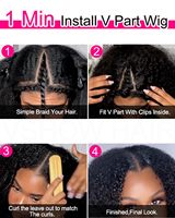 Perruque brésilienne en cheveux humains vierges à 100 %, partie en U, lisse, fabriquée à la machine, sans perte de cheveux, partie fine, pour femmes, vente en gros