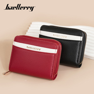 กระเป๋าสตางค์มินิสำหรับผู้หญิง Baelerry สีพื้น พร้อมซิปใส่เหรียญ ตกแต่งด้วยการเย็บแบบตัดกัน เหมาะสำหรับใช้ในชีวิตประจำวัน - Product Image 2