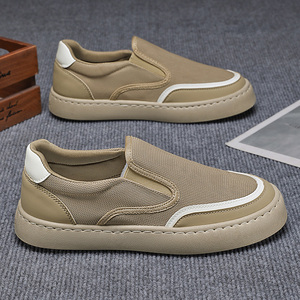 QD991 LYKU Mocassins d'été légers et tendance, chaussures décontractées, dessus en cuir synthétique respirant et doux, semelle intérieure en EVA - Product Image 1