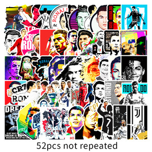 52 Uds Cool New Cristiano Ronaldo <span class=keywords><strong>jugador</strong></span> de fútbol Graffiti vinilo fútbol deporte pegatinas para coche y portátil nuevas etiquetas de embalaje - Product Image 6