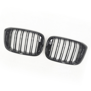 Rejilla de riñón de parachoques de parrilla de listones dobles individuales de color negro brillante para BMW X3 X4 series G01 G02 2019-2021 <span class=keywords><strong>M</strong></span> rejilla de malla de estilo Facelift - Product Image 1