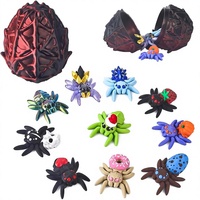 Œuf de dragon imprimé en 3D, 10 jouets animaux araignées uniques, ensemble de jouets anti-stress surprise, cadeaux de fête, cadeau amusant, maternité