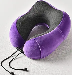 Top Quality Lightweight 100% Memory Foam Travel Pillow Neck Pillow For Airplane Car And Home/Office