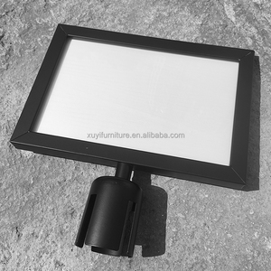 Acciaio nero ritratto Top Stand cartello telaio del traffico barriera Stanchion cartello titolare per la gestione della coda di controllo della folla - Product Image 4