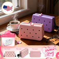 Sac à main EVA tendance rose avec design perforé, idéal pour la fête des mères, avec boîte cadeau, cadeau parfait pour maman, épouse, fille