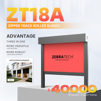 Persianas enrollables exteriores Zip Track de fábrica, impermeables, antiviento, opacas, con certificación NFPA 701 y ASTM G21 para el hogar.