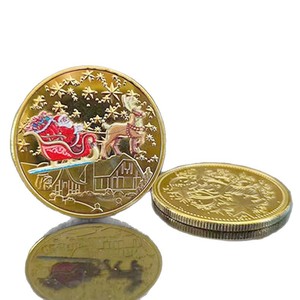 Moneta Commemorativa <span class=keywords><strong>di</strong></span> <span class=keywords><strong>Babbo</strong></span> <span class=keywords><strong>Natale</strong></span> Starkey Placcata in Oro, Souvenir Ecologico e Durevole per un <span class=keywords><strong>Buon</strong></span> <span class=keywords><strong>Natale</strong></span> e un Felice Anno Nuovo - Product Image 1