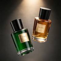 Flacon de parfum en verre de luxe personnalisé, cylindre avec pompe pulvérisatrice, flacon de parfum vide, 30 ml, 70 ml, 100 ml, emballage écologique anti-fuite