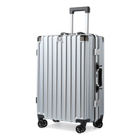Valise à roulettes OMASKA avec logo personnalisé, cadre en aluminium, 4 roues, 20, 24, 26 pouces, bagage de voyage USB