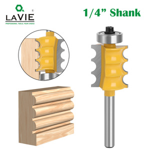 Three Beaded Router Bit 1/4 Inch Shank Carbide Tipped For Woodworking <b>Milling</b> <b>Cutter</b> - Product Image 5