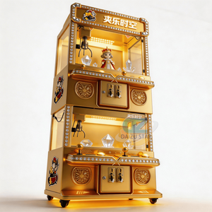 Mini-machine à grue pour 4 joueurs avec accepteur <span class=keywords><strong>de</strong></span> pièces et lecteur <span class=keywords><strong>de</strong></span> <span class=keywords><strong>cartes</strong></span>, jeu d'arcade personnalisé, son réaliste, lumières clignotantes, version anglaise - Product Image 5