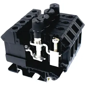 china factory electrical wiring connector screw connection fuse type din rail terminal block JUT1-10RD