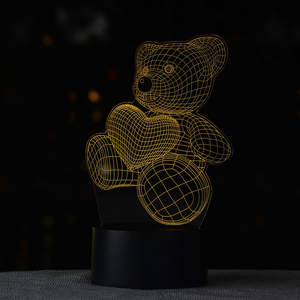 Magia sueño Color nuevo diseño venta directa de fábrica 3d acrílico led de batería casa decoración fiesta de luz de la noche - Product Image 2