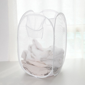 Cesto della biancheria <span class=keywords><strong>sporca</strong></span> a rete pieghevole con doppia stampa laterale grande capacità a doppio manico in rete cesto della biancheria sporco - Product Image 4