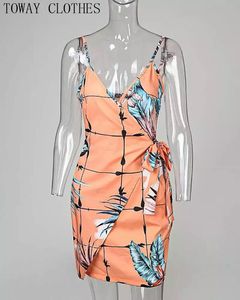 Abito Casual da donna senza maniche per le vacanze estive con <span class=keywords><strong>stampa</strong></span> <span class=keywords><strong>tropicale</strong></span> Mini abito taglie forti Wonme - Product Image 5