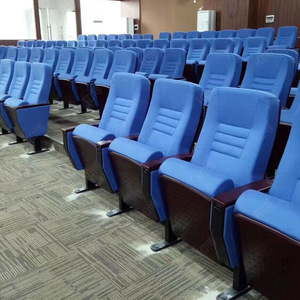 เก้าอี้แถว Manwa Expo รุ่น HB661_ผ้าสีน้ำเงินอมฟ้า พร้อมที่วางแขน สำหรับใช้ในหอประชุมและโรงเรียน - Product Image 3