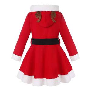 HP HP Kids Toddler Baby Girl Robe smockée en velours rouge pour Noël KGCD-002 - Product Image 2