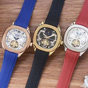 นาฬิกาจักรกลคุณภาพสูง ดีไซน์หรูหรา ตัวเรือนสแตนเลสแท้ พร้อมสายรัดข้อมือทันสมัย ยี่ห้อ Pateks - Product Image 1