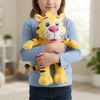 Peluche Tigre Personnalisée, Jouet en Peluche Tigre de Simulation, Peluche Douce avec Bandana, Tigre Artificiel en Peluche avec Écharpe