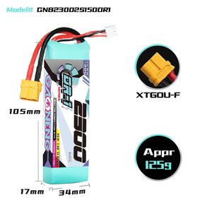 <span class=keywords><strong>Batterie</strong></span> LiPo RC GAONENG GNB DR-1 Series 2300mAh 2S 7.4V 150C XT60 pour voitures RC 1/12 1/14 1/16, LC Racing Truggy 1/16 E-Revo - Product Image 4