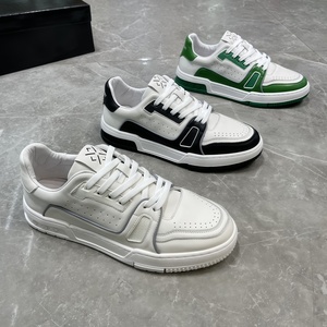 Mocassins de créateur en cuir véritable, sportifs et luxueux, à semelle épaisse et robuste, à lacets, pour la marche, mode estivale - Product Image 1