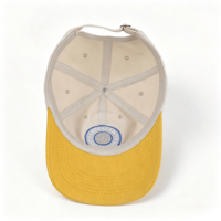 Casquette de papa en coton pur bicolore de qualité supérieure, 6 panneaux, logo brodé personnalisé, étiquette vintage, casquette souple non structurée