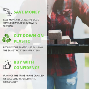 Plateaux de départ de semences <span class=keywords><strong>en</strong></span> <span class=keywords><strong>plastique</strong></span> réutilisables <span class=keywords><strong>avec</strong></span> fond <span class=keywords><strong>en</strong></span> maille 1020 Plantation plate pour la propagation de fleurs et de légumes - Product Image 5