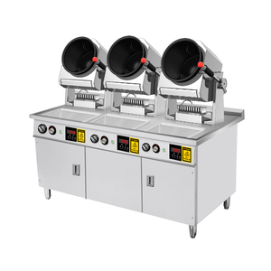 Máy nấu ăn tự động bằng thép không gỉ, chảo xào 2 bếp, dung tích 1.5-9.3L, điện áp 110/220V, sử dụng <span class=keywords><strong>gas</strong></span> LPG/LNG, loại đặt sàn, 1 ngăn - Product Image 2