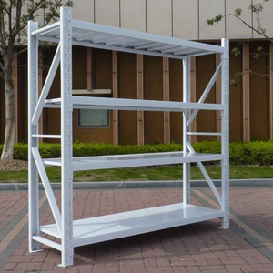 Estantes de almacenamiento Precio barato Estanterías industriales Estanterías de almacenamiento de metal de Servicio Ligero Hierro Color blanco Almacén Estantes usados Industrial - Product Image 5