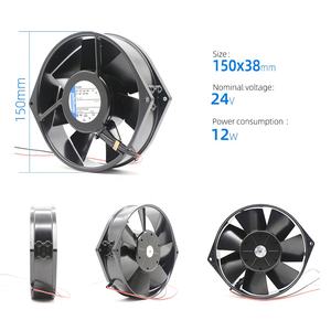 Ventilateur de refroidissement axial à roulement à billes ABB pour onduleur, 150x38mm, 24V DC, 12W, 308m³/h, 2850 tr/min, OEM ODM (pour modèles 7114N, 7114NU, 7114NH) - Product Image 2