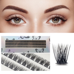 Pinky leem DIY Based <b>Lashes</b> Ribbon Superfine clear Band Segment <b>Lash</b> Ribbon Strip Cluster <b>Lashes</b> and Glue - Product Image 4
