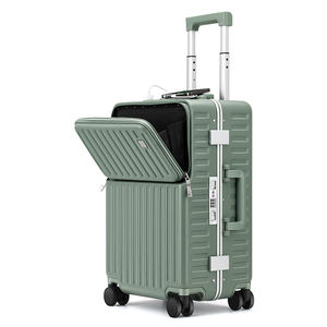 <span class=keywords><strong>Valise</strong></span> de <span class=keywords><strong>cabine</strong></span> PC Hardshell avec port de charge et support de verre Serrure TSA et roulette silencieuse Spinner Portable et durable pour les voyages en avion - Product Image 2