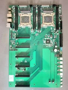 Scheda madre X99 Dual CPU LGA 2011 6 pcie <span class=keywords><strong>DDR4</strong></span> E5 V3 V4 CPU 70mm spaziatura Server Mainboard per ALEO - Product Image 3