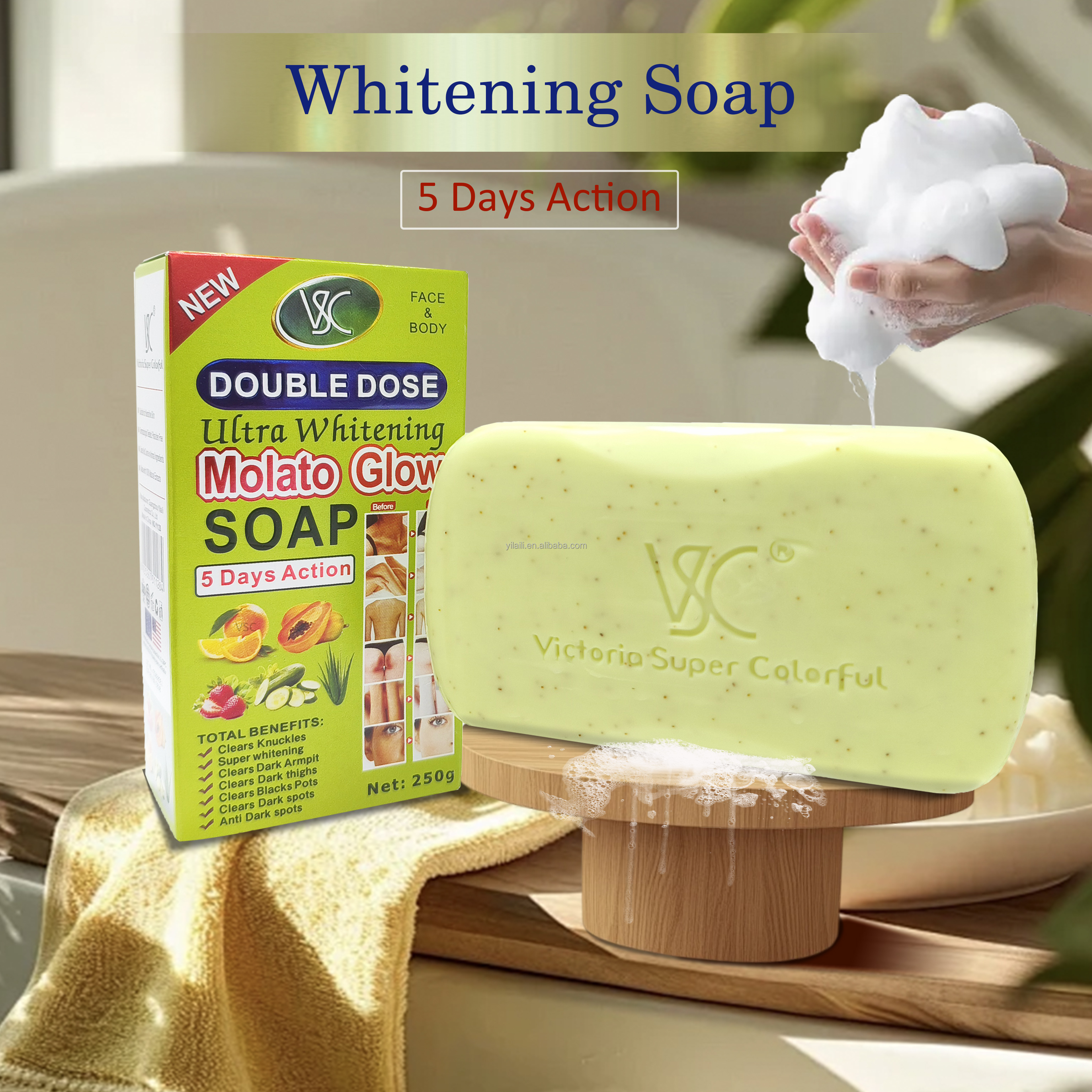 VSC Molato Double Dose Whitening Soap | Natural Brightening