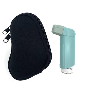 Custom Neoprene Asthma Inhaler <strong>Holder</strong>, Protective Portable Travel <strong>Handy</strong> Holster, Lightweight Carrying Case with Carabiner Clip - Product Image 1