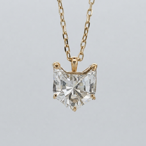 Collier chaîne à maillons solitaire de luxe unisexe en or jaune massif 14 carats avec diamant 1 carat certifié IGI - Cadeau pour fête - Product Image 1