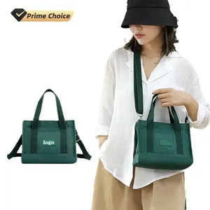 BSCI custom Wholesale Ladies Fashion weekend shoulder carry young lady canvas women hand tote bag